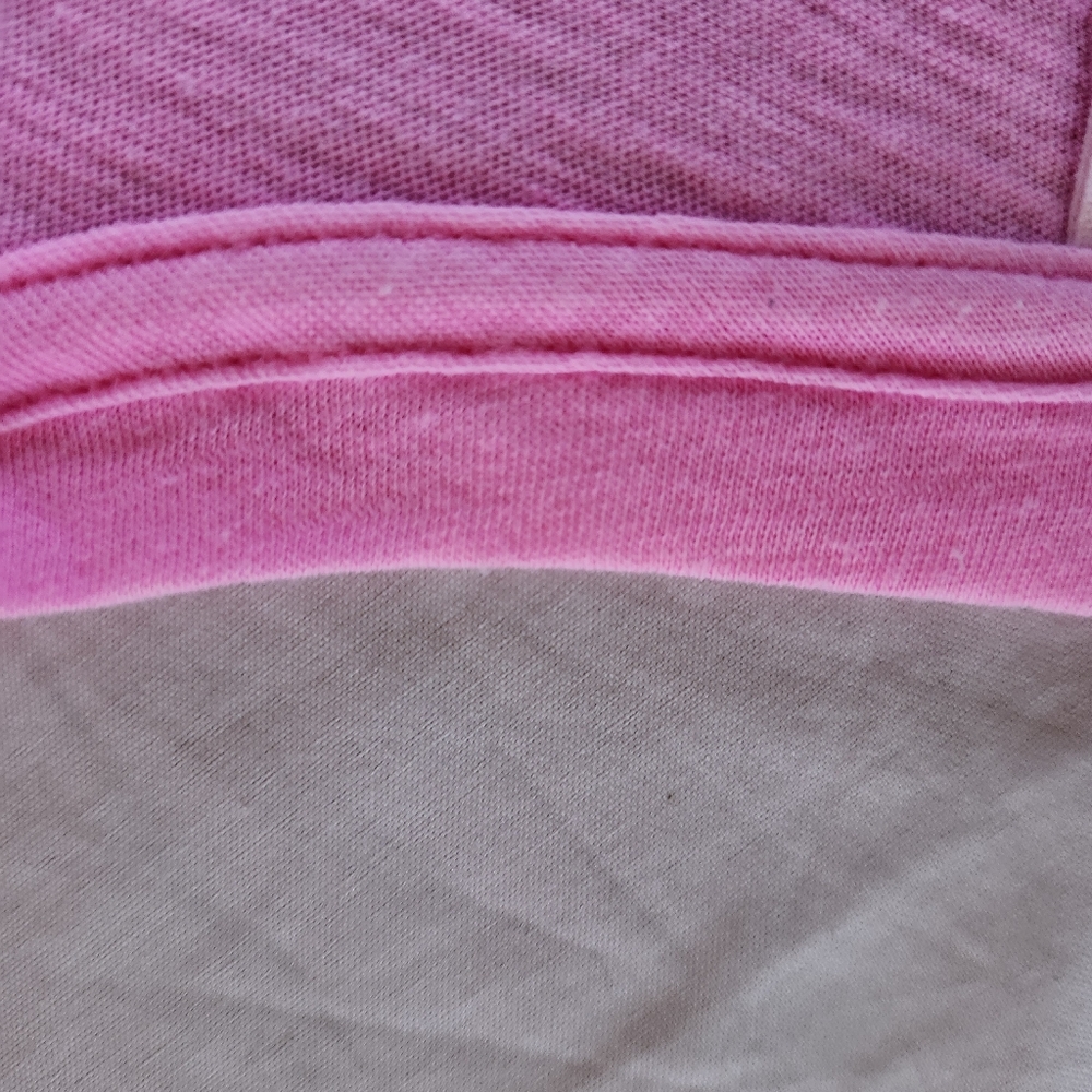 PINK Victoria's Secret V-Neck Shirt In  Pink With Bold White Lettering  - Size M - Picture 7 of 9